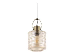 Lámpara de techo Zulaia Lumit 60W altura regulable bronce Ø20 cm