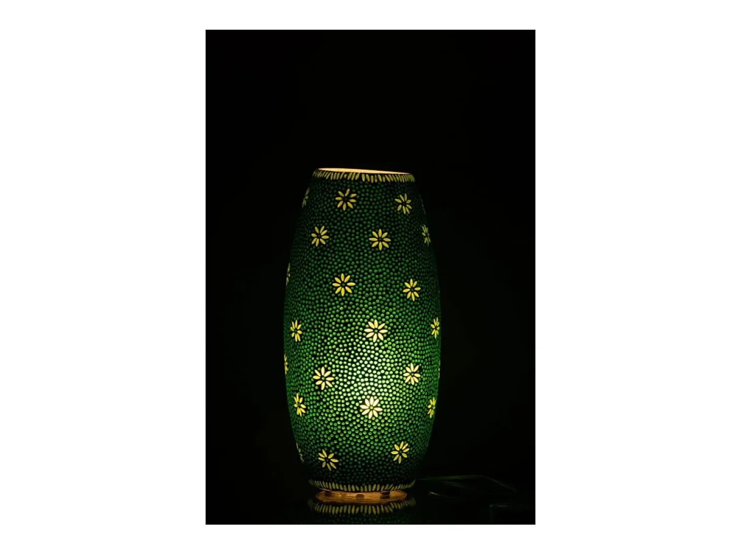 Lámpara de vidrio verde 25x25x41 cm