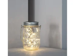 Lámpara Exterior LED Tarro Solar 3000K Blanco Cálido