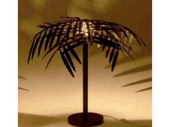 Lámpara Flora de hojas de metal negro H 73 cm