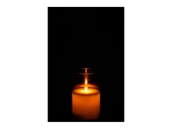 Lámpara LED de vidrio marrón de 8x8x13 cm