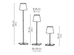Lámpara LED Poldina Pro XXL Blanca recargable y regulable 150cm con batería hasta 12 horas