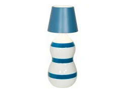 Lámpara LED Poldina STOPPER de Zafferano, recargable y portátil, color azul aviación, con batería hasta 12 horas