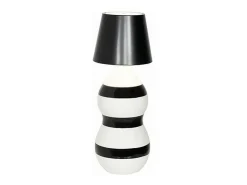 Lámpara LED Poldina STOPPER de Zafferano, recargable y portátil, color negro, con batería hasta 12 horas
