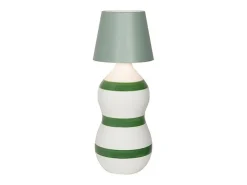 Lámpara LED Poldina STOPPER de Zafferano, recargable y portátil, color Salvia, con batería hasta 12 horas