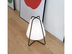 Lámpara LED recargable Teepee Zafferano - Táctil, para interior y exterior, IP65, diseño moderno, inalámbrica, color negro