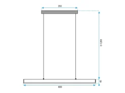 Lámpara Led Toolight App1447-Cp Black 80Cm