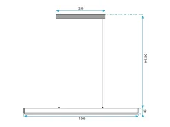 Lámpara Led Toolight App1448-Cp Black 100Cm