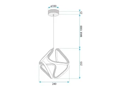 Lámpara Led Toolight G067-Cp Gold