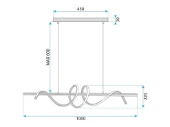 Lámpara Led Toolight G065-Cp Gold