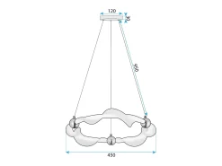 Lámpara Led Toolight G010-Cp White Gold