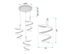Lámpara Led Toolight G075-3Cpr Gold
