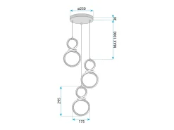 Lámpara Led Toolight G073-3Cpr Gold
