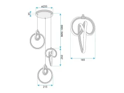 Lámpara Led Toolight G072-3Cpr Gold