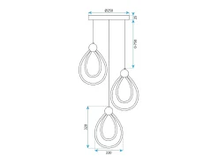 Lámpara Led Toolight G022-3Cpr Black