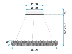Lámpara Led Toolight Ms017-Cp Chrome
