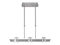 Lámpara lineal 3 luces modelo Fanton acabado niquel satinado 65 cm(alto) 64 cm(ancho) 12