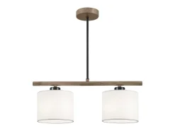 Lámpara lineal de 2 luces modelo Berta acabado negro/blanco, 49 cm(alto) 46 cm(ancho) 15