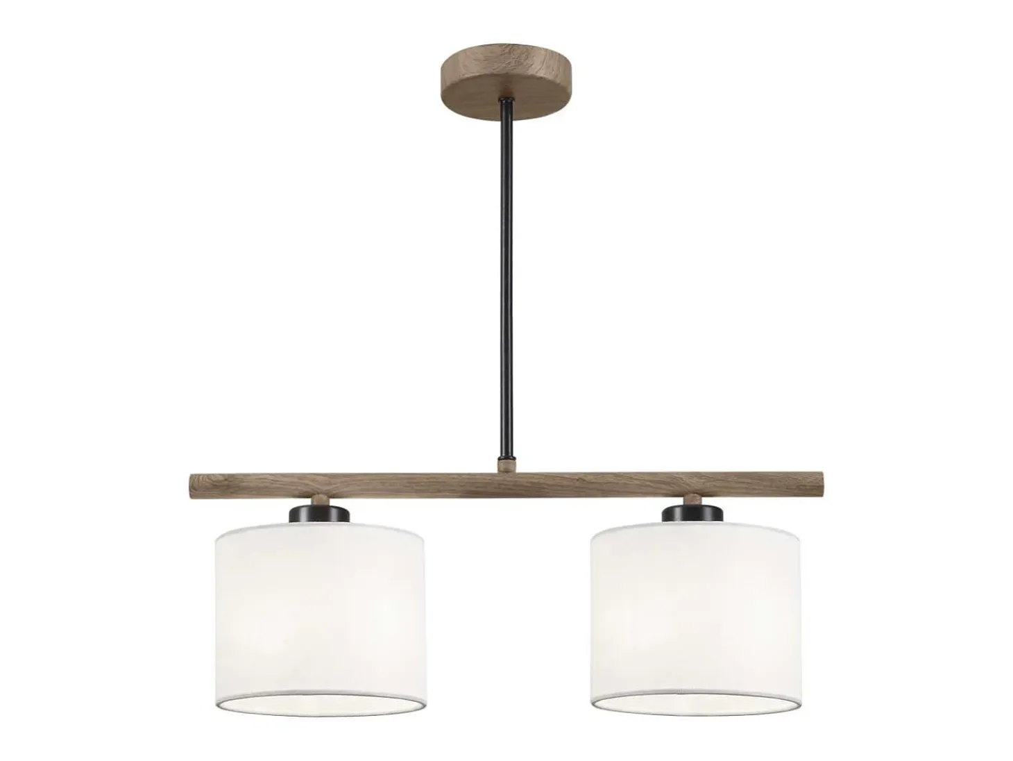Lámpara lineal de 2 luces modelo Berta acabado negro/blanco, 49 cm(alto) 46 cm(ancho) 15
