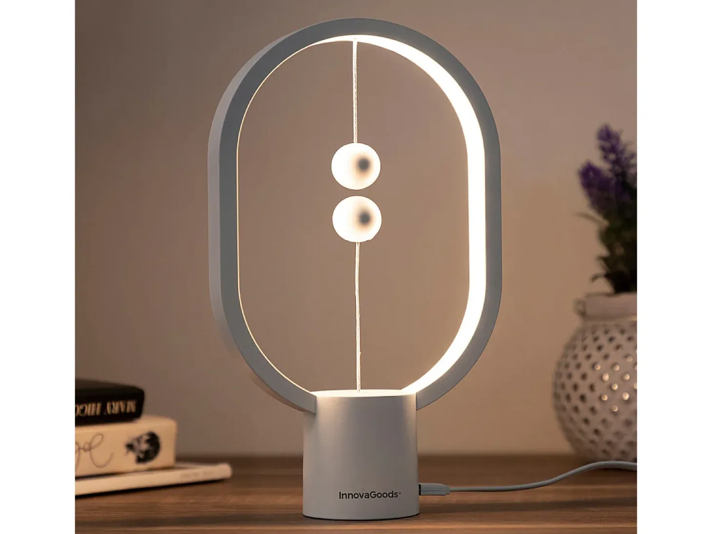 Lámpara magnética Magilum InnovaGoods 3W 600mAh USB luz LED blanco 24,8x14x5,5 cm