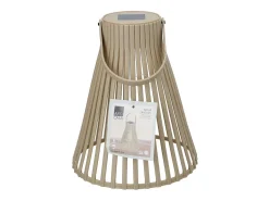 Lámpara solar 8 horas beige Ø20x33 cm