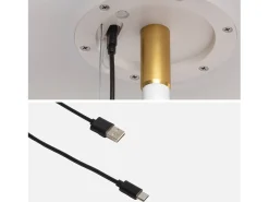 Lámpara solar led exterior, 150cm blanco