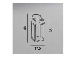 Lámpara solar y recargable para interior/exterior LANTERNA de Perenz Bianco Opaco