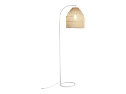 Lámpara étnica de hierro y ratán natural - Alt. 177 cm - PARNAIBA