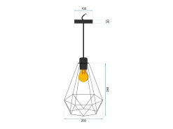 Lámpara Toolight 180986 Reno Black
