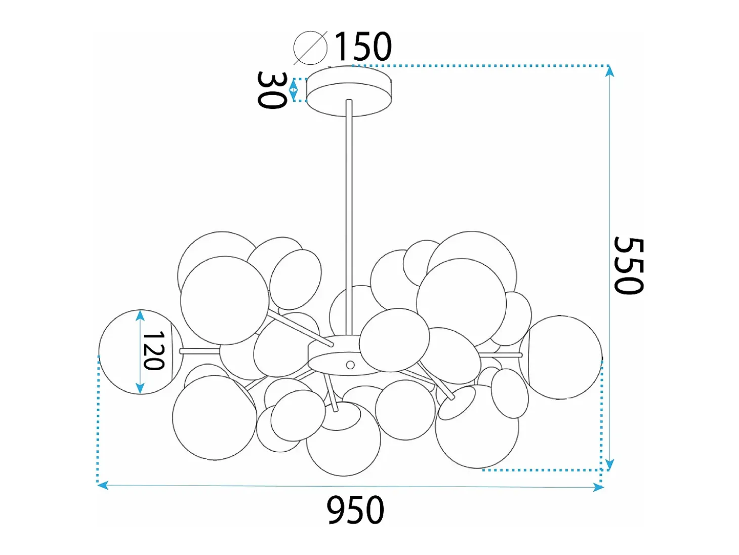 Lámpara Toolight App1565-12 Gold