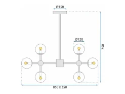 Lámpara Toolight App269-8C Black