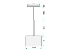 Lámpara Toolight App1701-1Cp A Grey