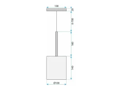 Lámpara Toolight App1702-1Cp B Grey