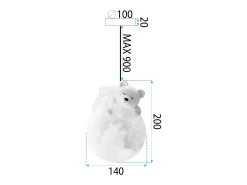 Lámpara Toolight App1597-1Cp Bear White