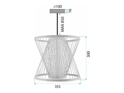 Lámpara Toolight App1630-1Cp Beige