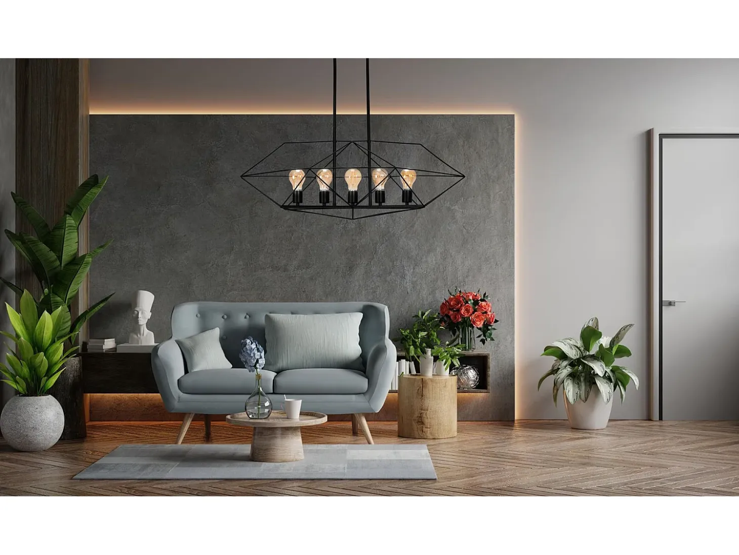 Lámpara Toolight App1037-5Cp Black