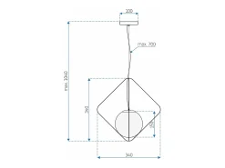 Lámpara Toolight App1018-1Cp Black