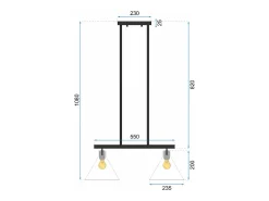 Lámpara Toolight App317-2Cp Black