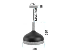 Lámpara Toolight App1421-1Cp Black