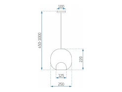 Lámpara Toolight App1027-1Cp Black