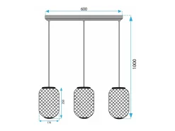 Lámpara Toolight App1425-3Cp Black