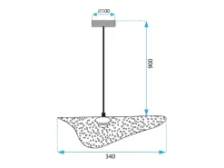 Lámpara Toolight App1467-1Cp Black Gold