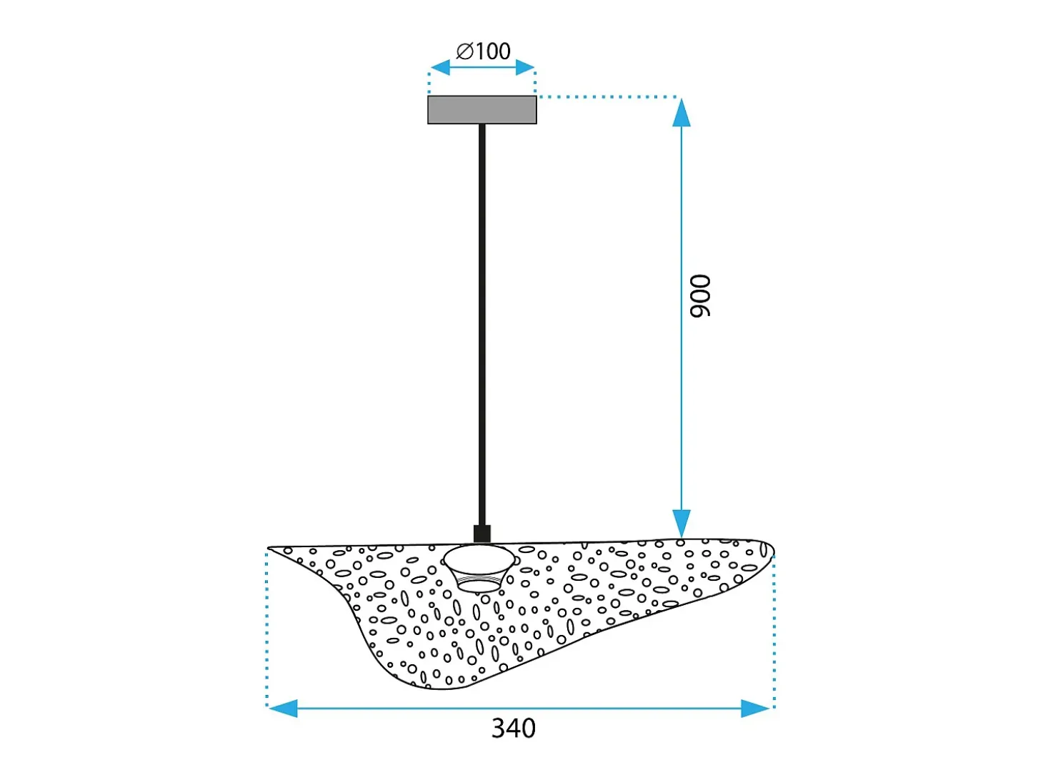 Lámpara Toolight App1467-1Cp Black Gold