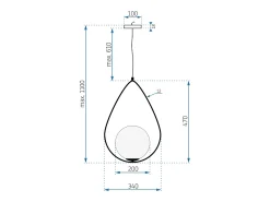 Lámpara Toolight App938-1Cp Black