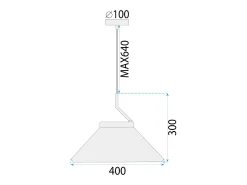 Lámpara Toolight App1670-1Cp Black White