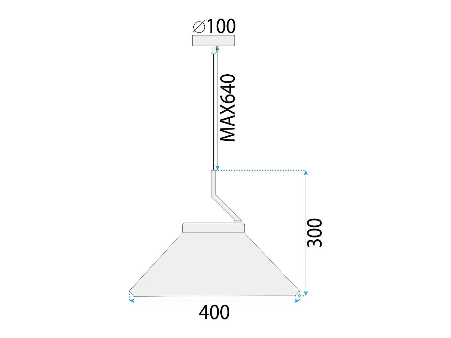 Lámpara Toolight App1670-1Cp Black White