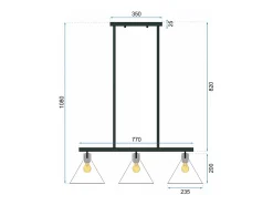 Lámpara Toolight App318-3Cp Black