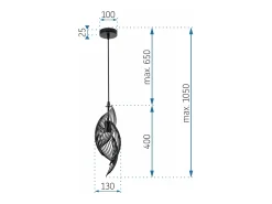Lámpara Toolight App977-1Cp Black