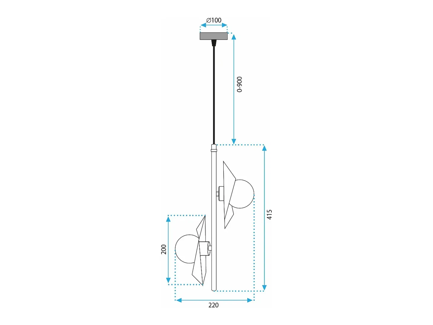Lámpara Toolight App1410-Cp Black