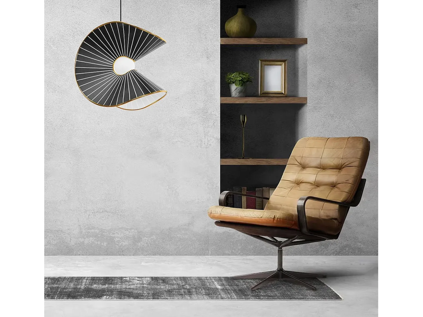 Lámpara Toolight App1500-1Cp Black Gold